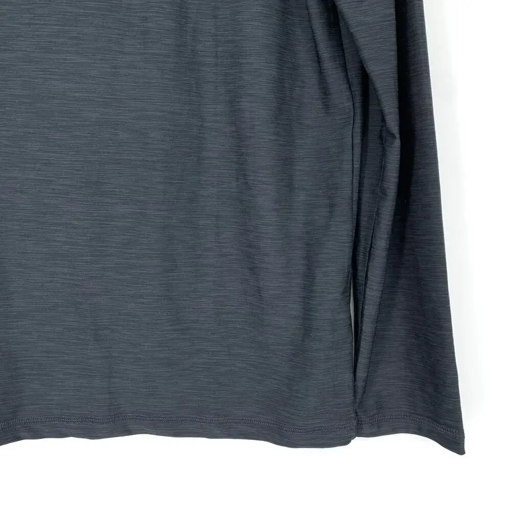 Puma Long Sleeve Hoodie T-Shirt Boys Size L 14/16 Dark Gray Blue Logo